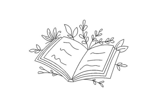 A Book with Flowers: A Charming Embroidery Design