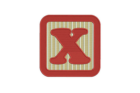 Alphabet X Letter: A Charming Initial Embroidery Design