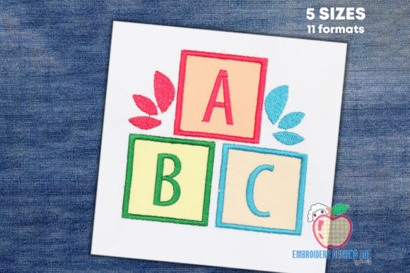 Charming Applique Design of ABC Blocks