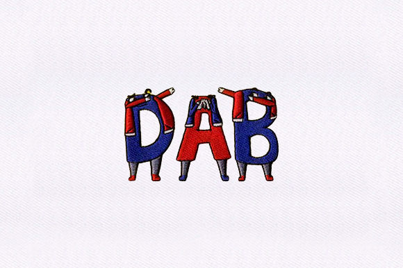 DAB Caption Alphabet: A Versatile Embroidery Design