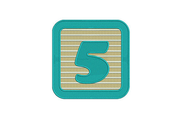Frame Five Number: A Motivational Embroidery Design