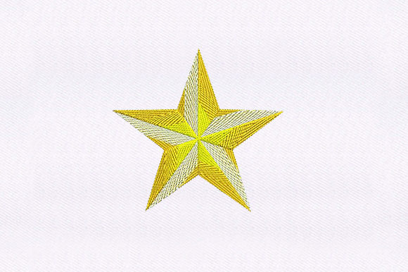 Golden Star: A Radiant Embroidery for Your Projects