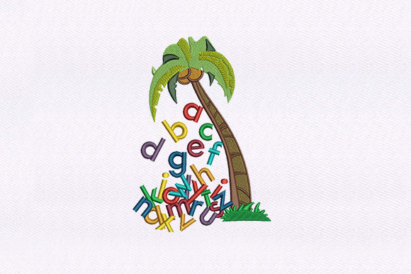 Letters Fruiting Tree Design for Handmade Products