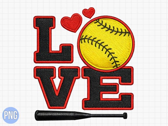 Love Softball PNG: A Versatile Embroidery Design