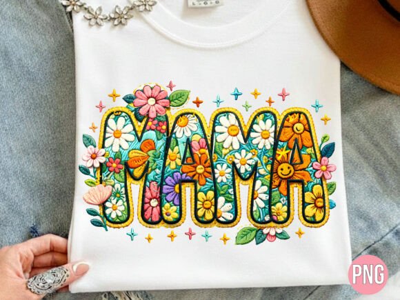 Mama Floral Embroidery 3D Effect PNG Review