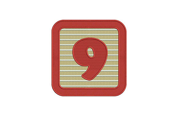 Red Frame Nine Number: A Versatile Embroidery Design